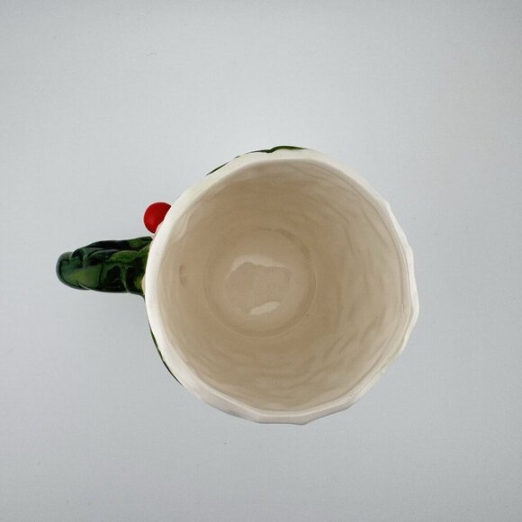 Set of 2 Vintage Lefton White Holly Berry 1970s Christmas Mugs #6066 - Picture 5 of 12